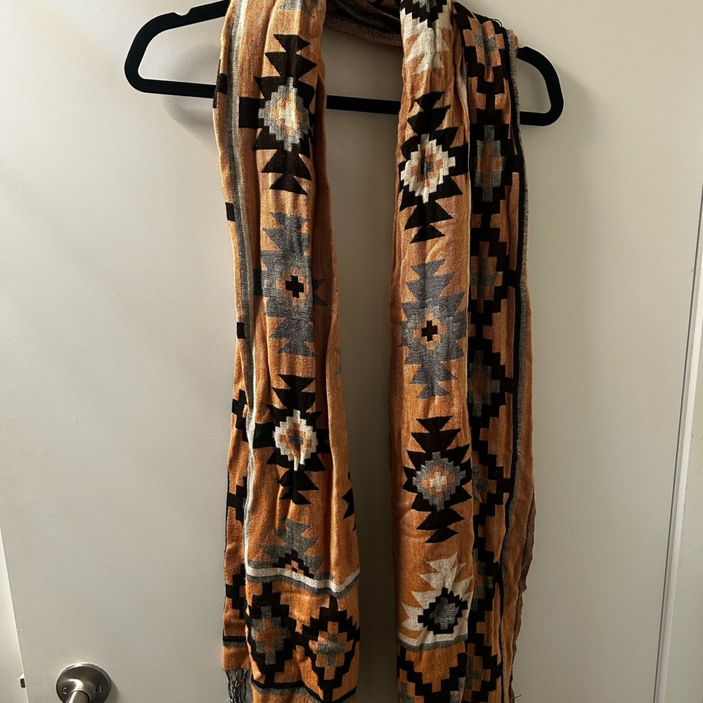 Anthropologie Geometric Patterned Scarf